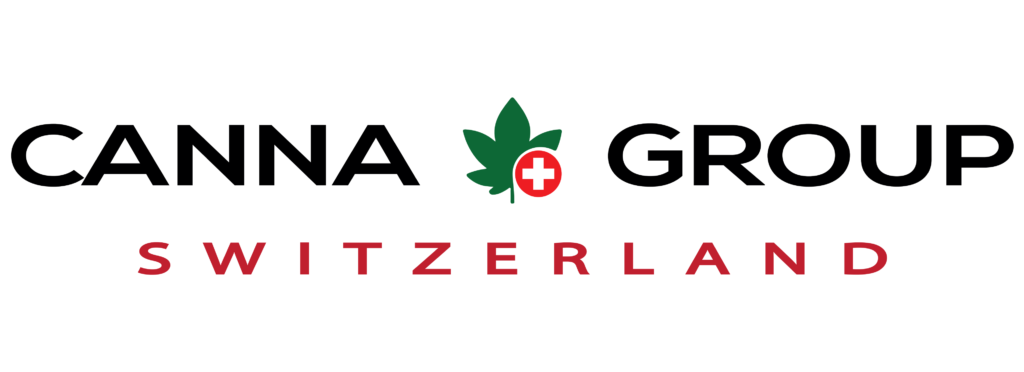 Canna Group Logo mit Hanfblatt und Schweizer Kreuz